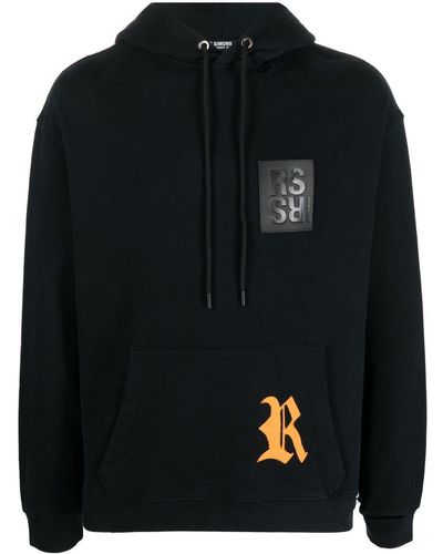 Raf Simons Hoodie Met Logopatch - Zwart