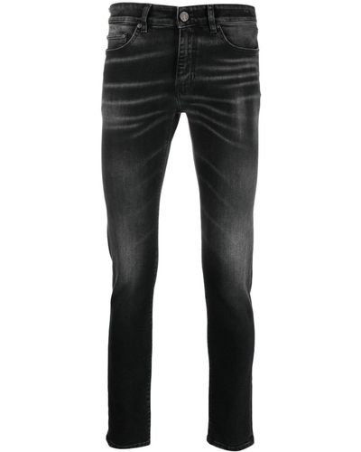 PT Torino Skinny-Jeans mit Logo-Patch - Schwarz