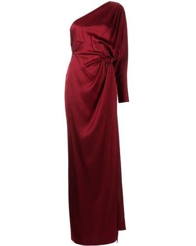 Michelle Mason Twist-detail Silk Gown - Red