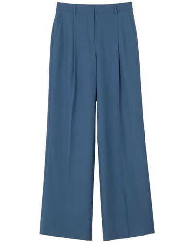 Burberry Wide-leg Tailored Pants - Blue