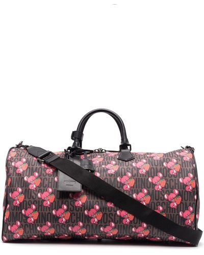 Moschino Strawberry Love Holdall Bag - Red