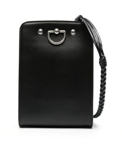 DURAZZI MILANO Tile Leather Crossbody Bag - Black