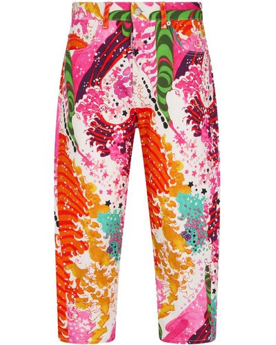 DSquared² Graphic-print Cropped Pants - Red