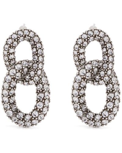 Isabel Marant Crystal-embellished Hoop Earrings - Metallic