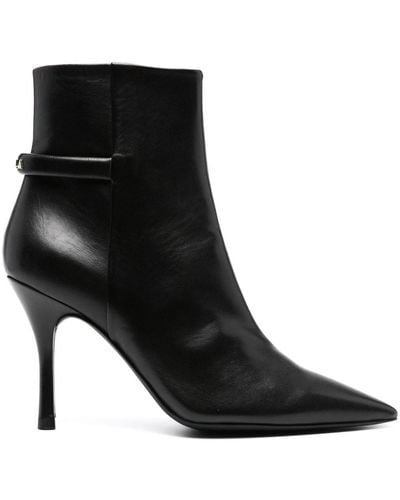 Furla Core 90mm Leather Ankle Boots - Black
