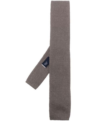 Polo Ralph Lauren Square-tip Knitted Tie - Grey