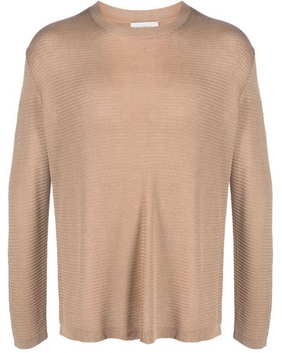 Laneus Long-sleeve Knit Sweater - Natural