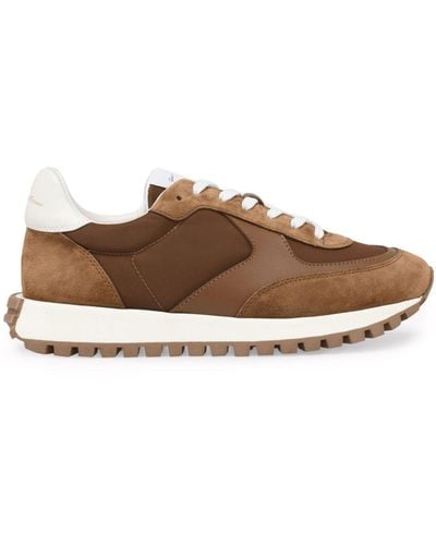 Gianvito Rossi Gravel Panelled Trainers - Brown