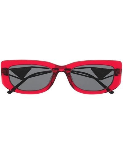 Prada Symbole Rectangle Frame Sunglasses - Red