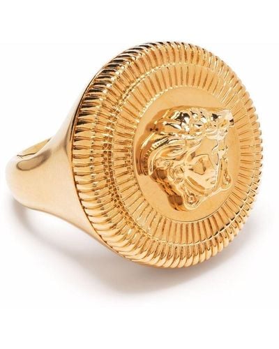 Versace Medusa Biggie Ring in Metallic | Lyst UK