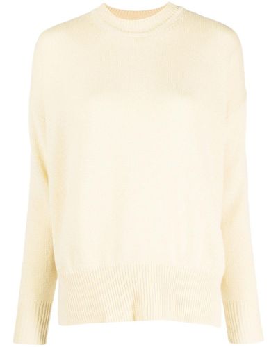 Jil Sander Round-neck Cashmere Sweater - Natural