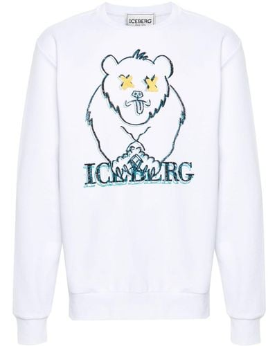 Iceberg Sweatshirt mit grafischem Print - Weiß