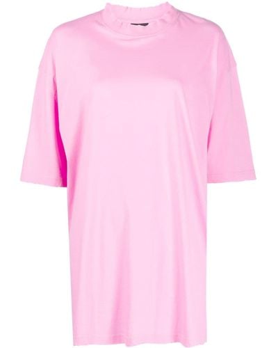 Balenciaga Crew Neck Short-sleeve T-shirt - Pink