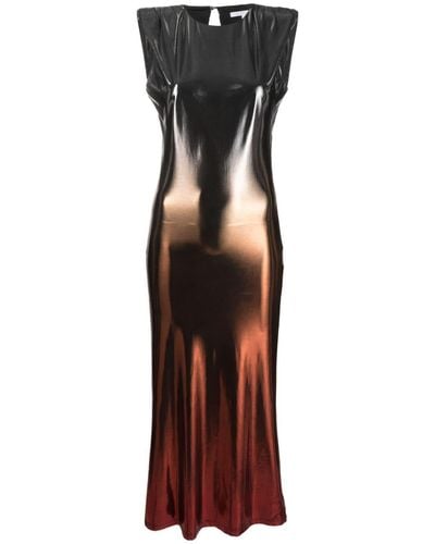 Patrizia Pepe Metallic-gradient Jersey Midi Dress