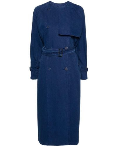 Max Mara Calao Trenchcoat aus Canvas - Blau