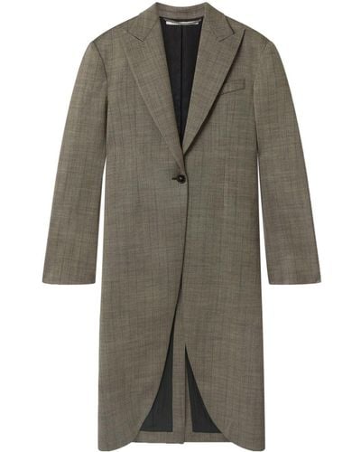 Stella McCartney Single-breasted Wool Coat - Gray