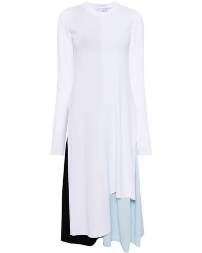 JW Anderson Kleid in Colour-Block-Optik - Weiß