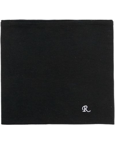 Raf Simons Embroidered-logo Scarf - Black