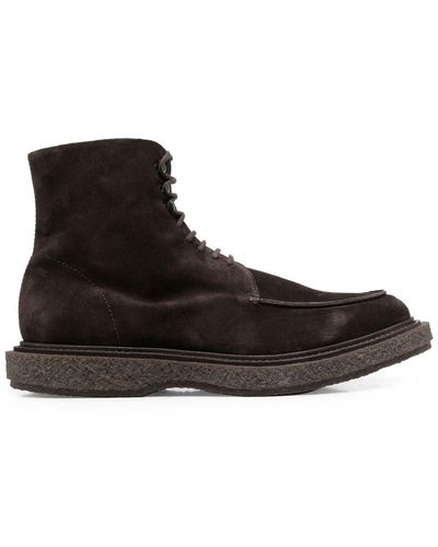 Officine Creative Suede Ankle Boots - Black