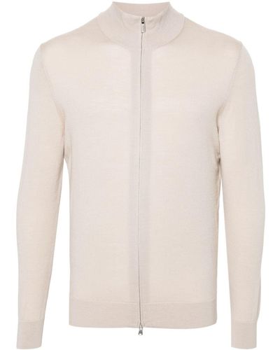 BOGGI Zipped Wool Sweater - White