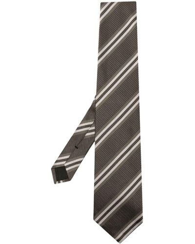 Tom Ford Gestreifte Krawatte aus Seide - Grün