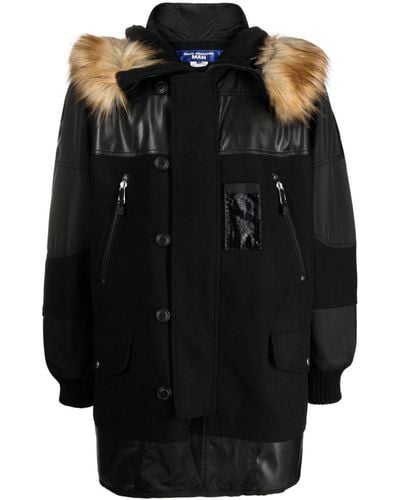 Junya Watanabe Panelled Hooded Jacket - Black
