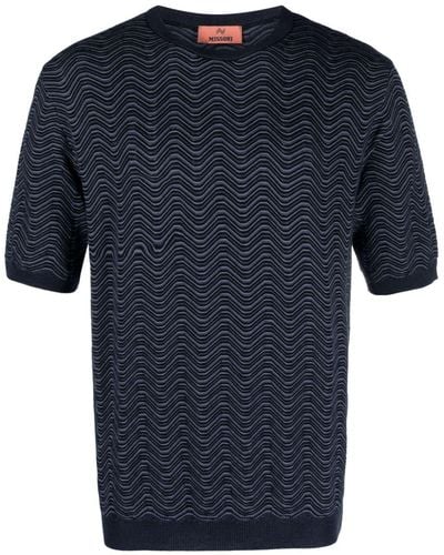 Missoni T-shirt Met Ronde Hals - Blauw