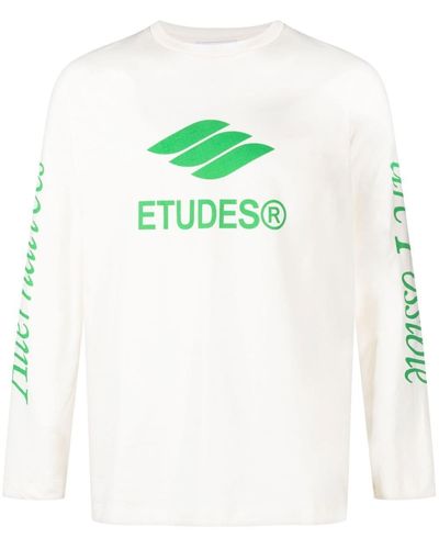 Etudes Studio Logo-print Organic Cotton T-shirt - Natural