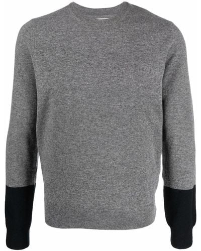 Comme des Garçons Two-tone Wool Sweater - Gray