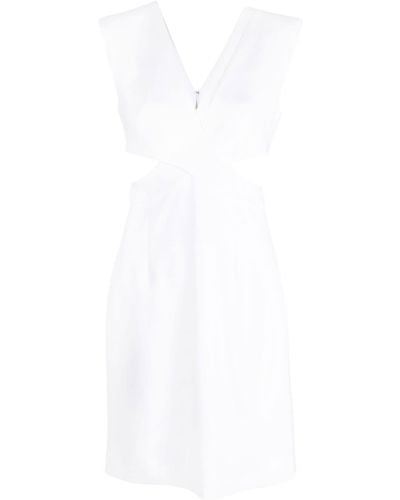 Genny Cut-out Sleeveless Dress - White