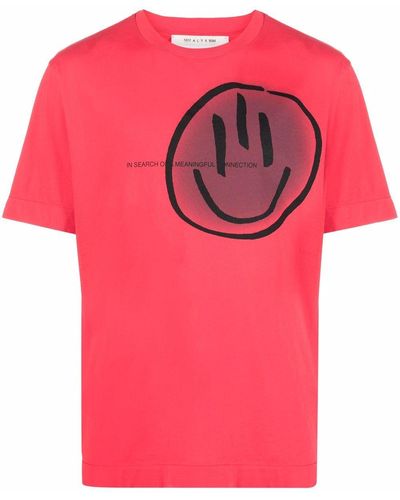 1017 ALYX 9SM Third Eye T-Shirt mit Slogan-Print - Rot