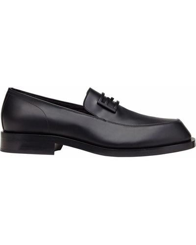 Fendi Ff Baguette-motif Loafers - Black