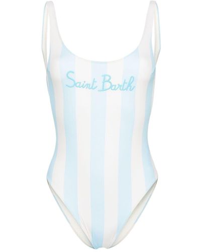 Mc2 Saint Barth Lora Striped Swimsuit - Blue