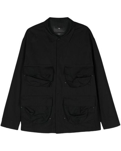 Y-3 Four-pocket Cotton Military Jacket - Black