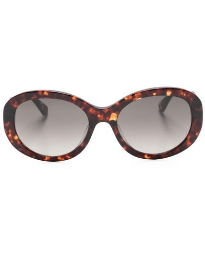 Kate Spade Lunettes de soleil à monture ovale - Marron