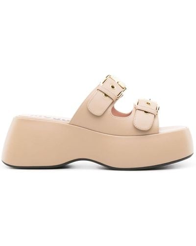 Moschino Mules Dolly 75 mm - Neutre