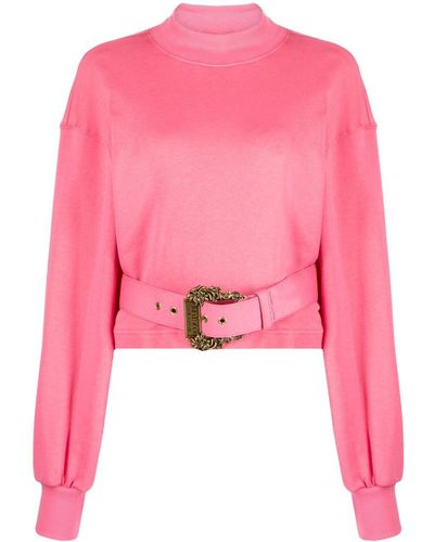 Versace バロックバックル クロップドシャツ - ピンク