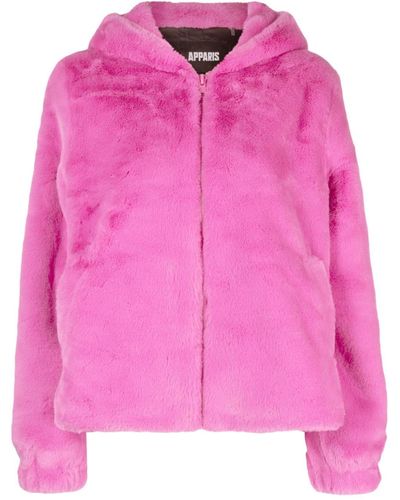 Apparis Zip-up Faux-fur Jacket - Pink