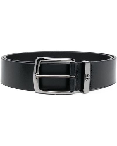 Philipp Plein Buckle-fastening Leather Belt - Black