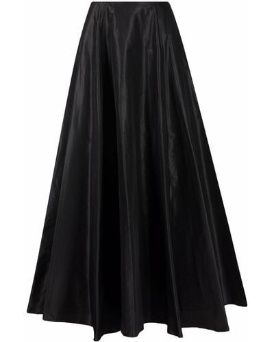 Balenciaga Falda larga con pliegues - Negro