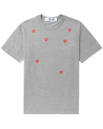 COMME DES GARÇONS PLAY Scattered Hearts Cotton T-shirt - Grey