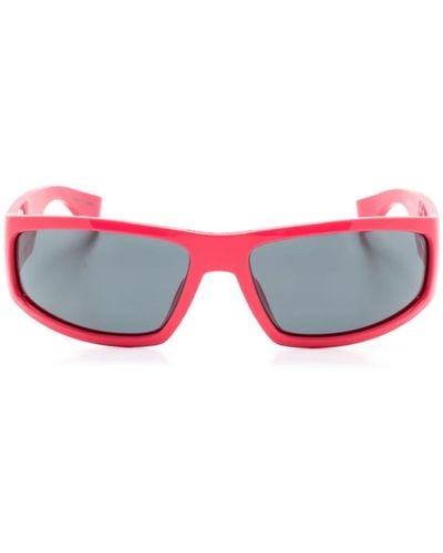Tommy Hilfiger Gafas de sol con montura rectangular - Rojo