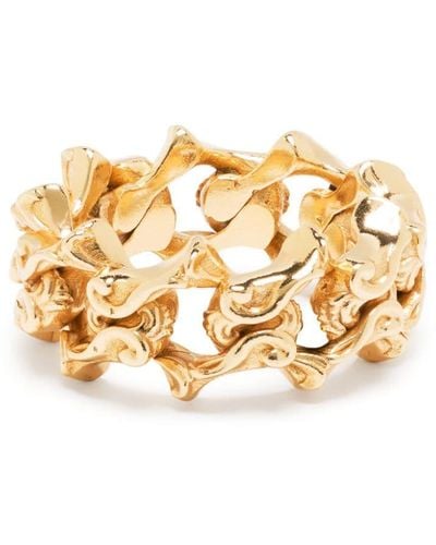 Emanuele Bicocchi Arabesque gold-plated chain ring - Metálico