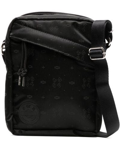 Porter-Yoshida and Co Monogram-pattern Shoulder Bag - Black