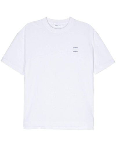 Samsøe & Samsøe Joel T-Shirt mit Logo-Print - Weiß