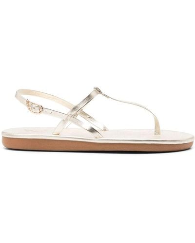 Ancient Greek Sandals Lito Leather Thong Sandals - White