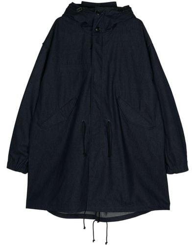 Junya Watanabe X C.p Company Cotton Raincoat - Blue