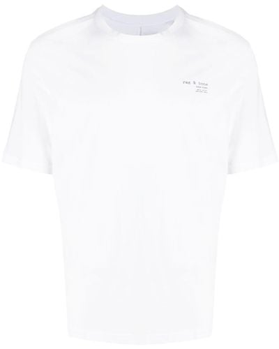 Rag & Bone Katoenen T-shirt Met Logoprint - Wit