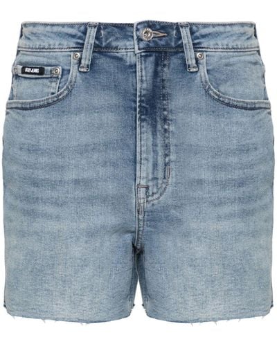 DKNY Short en jean Kent à taille haute - Bleu