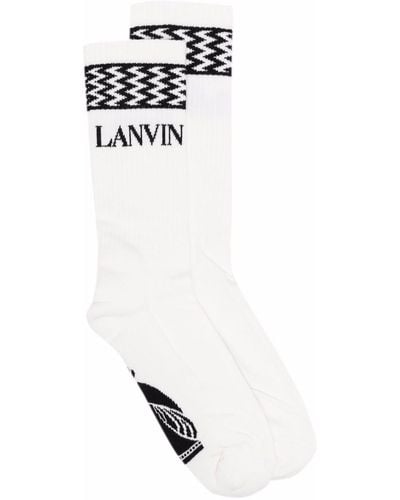 Lanvin Socken mit Logo-Print - Weiß